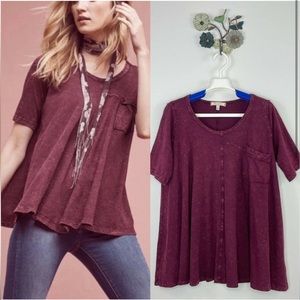Anthropologie Eri + Ali Waterfall Trapeze
Swing T Shirt Top size XS
